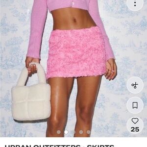 Urban Outfitters Y2K Micro Mini Pink Floral Texture
